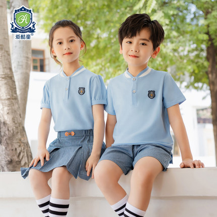 潮流童装园服儿童中国运动套装蓝色班服小学生套装运动服棒球园服