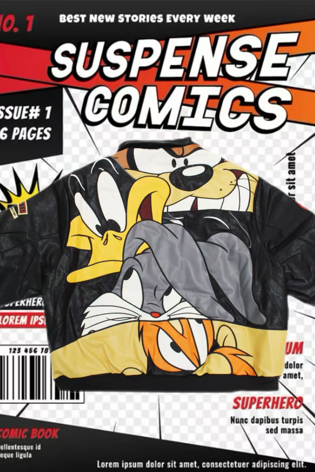 cattle赵大牛 2025新款美式童趣刺绣卡通可爱皮衣夹克外套