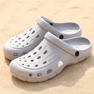 洞洞鞋 大头护士学生拖鞋 女情侣防滑花园鞋 凉鞋 男女 包头沙滩鞋 夏季