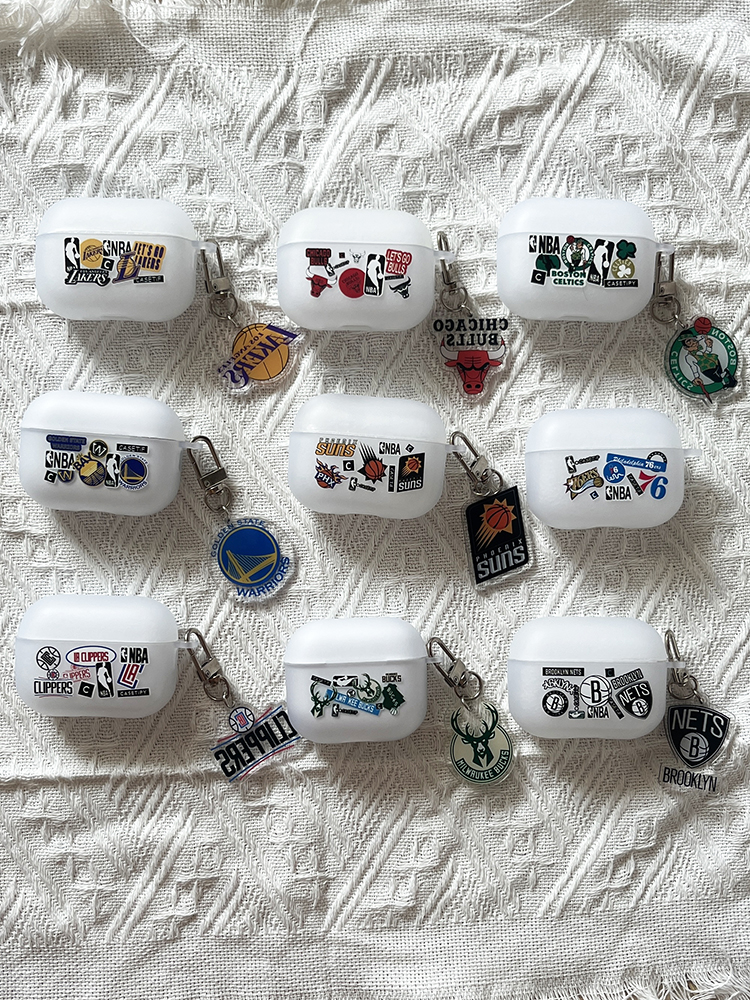 AirPods4耳机套适用苹果AirPodsPro2第二代USB-C耳机保护套AirPods3磨砂软壳AirPods耳机套湖人联名款