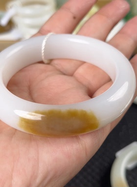 天然和田糖白玉料58.2mm手镯