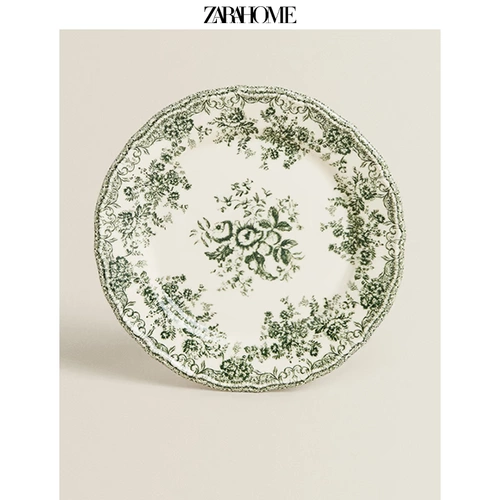Zara home присоединиться к жизни цветочной печати Salla Plate Retro Ceramics Dessert 42460202528