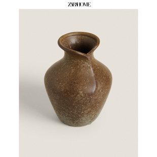 凸纹开口纹理细节粘土花瓶客厅装 饰摆件 Home Zara 43390046922