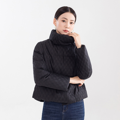 华姿雪2024年新款立领短款加厚羽绒服