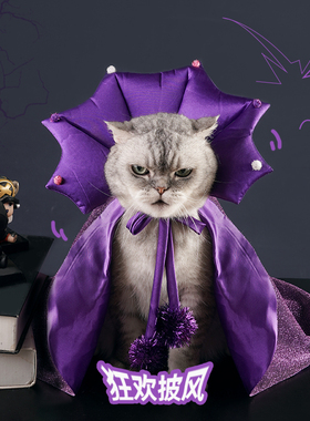 万圣节宠物帽子表演变装披风斗篷猫狗服装派对聚会时装展节日套装