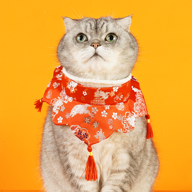 新年领圈装饰中国风领结