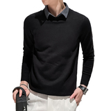 C301B-MY66-P75控105秋冬社会假两件毛衣衬衫领线衣修身男士针织1，男装针织衫/毛衣，电商C301B