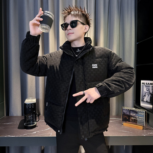 101B-MF202-P138控178冬季立领字母棉服保暖棉衣社会潮男士外套1图片