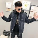可卸帽子水洗牛仔衣加绒棉服社会小伙男棉衣外套C301B-NZ09-P120，男装棉衣，电商C301B
