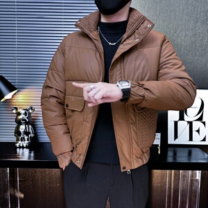 101B-MF100-P128控168冬季立领刺绣棉服保暖棉衣社会潮男士外套6图片