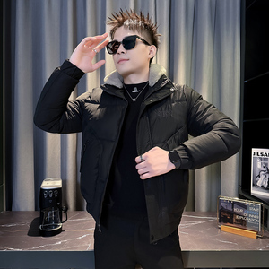 101B-MF201-P138控178可卸卸毛领冬季PU皮棉服保暖棉衣潮男外套1图片