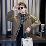 101B-MF209-P138控178冬季千鸟格假两件棉服社会棉衣网红男外套1，男装棉衣，电商C301B