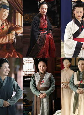 影视古装古代老妇人诰命夫人古装女士汉服随从侍女村妇棉麻古装
