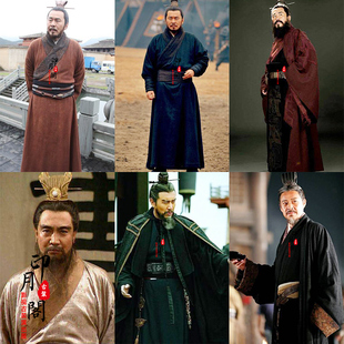 影视三国演义铜雀台曹操同款古装男士汉服棉麻丞相大臣服皇帝服