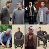 长袍清朝老爷服农民古装 影视古装 棉麻民国长衫 古装 现货 白鹿原同款