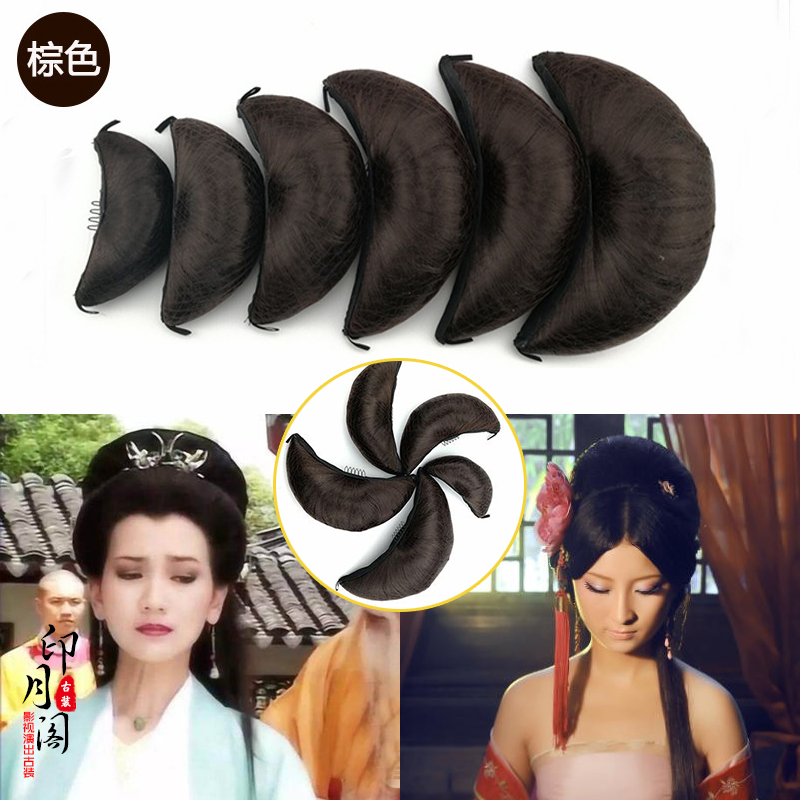 汉服古装牛角包发髻古风假发包