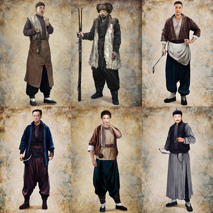 影视闯关东老酒馆清末男古装民国掌柜服老百姓农民古装群演店小二