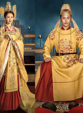 天下长安同款皇帝服金色影视古装