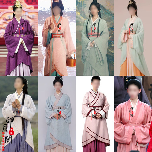 秦汉女士曲裾汉服丫鬟贵妃古装