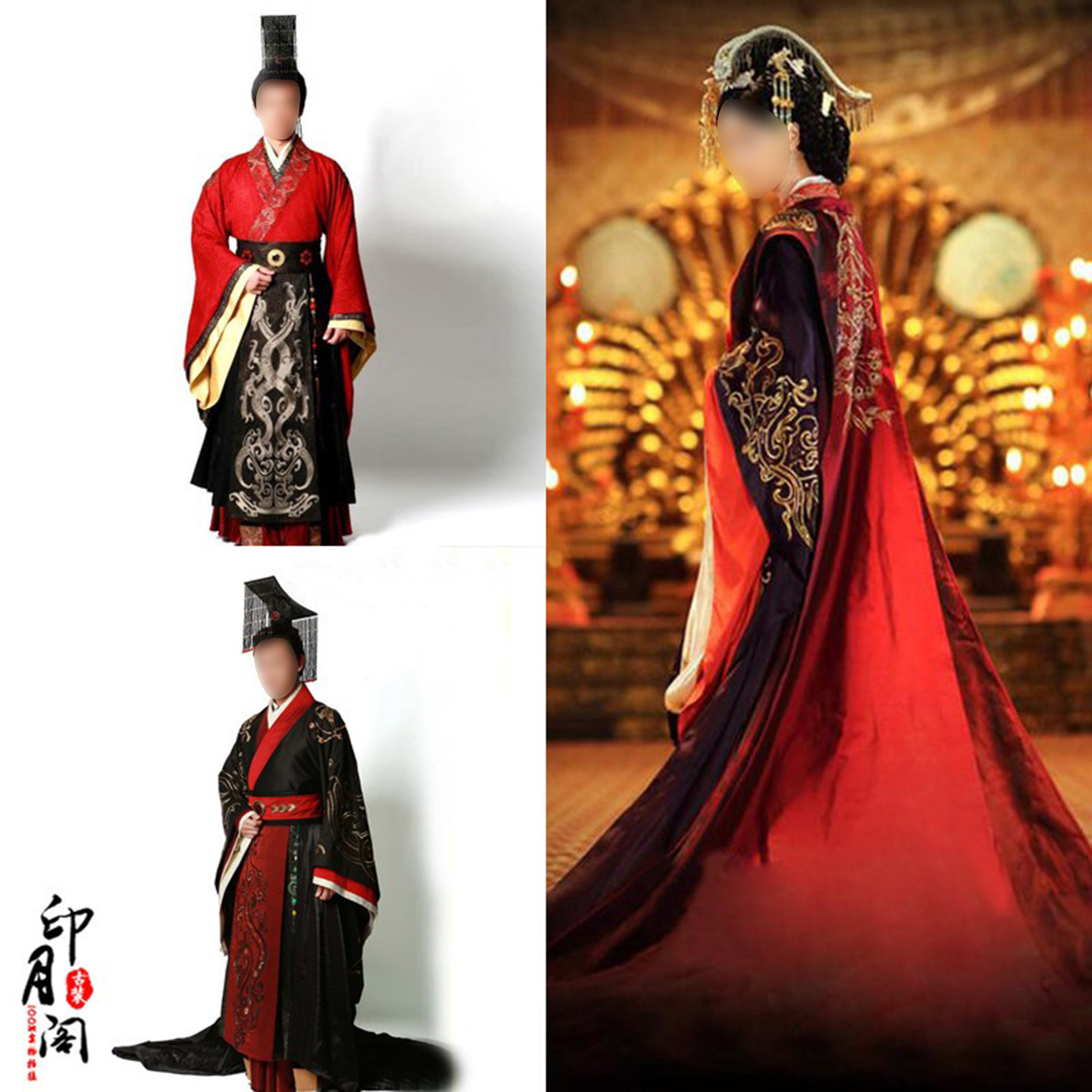 卫子夫同款皇后奢华拖尾喜服古装