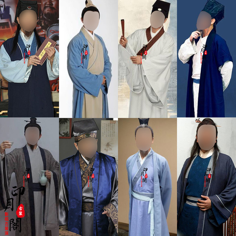 唐朝明朝男棉麻员外管家商人古装