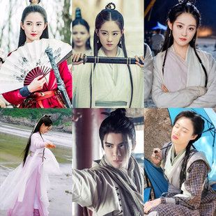 影视新倚天屠龙记张无忌赵敏周芷若同款古装武侠古装女侠演出服