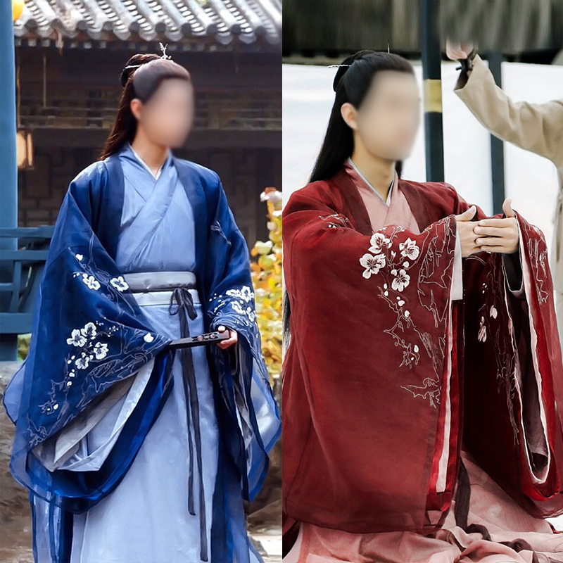 肖战汉服蓝色少爷飘逸武侠古装