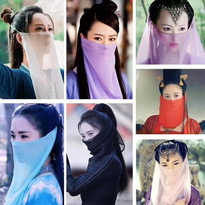 蒙面美女侠客古装面纱