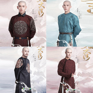 影视古装 长袍演出服 清朝阿哥服皇帝服贝勒服王爷服绣花阿哥服男士