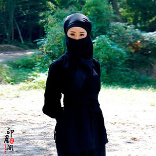 影视剧组古装男女汉服棉麻刺客服夜行衣武侠古装黑衣人古装演出服