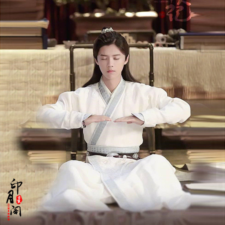 影视装择天记鹿晗陈长生同款男古装汉服武侠古装黑色侠客服演出服