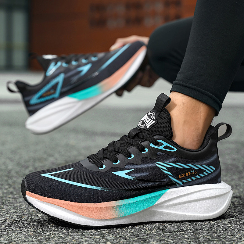 2026夏季新款网面男鞋厚底爆米花大码休闲运动鞋男碳板跑鞋男旅游