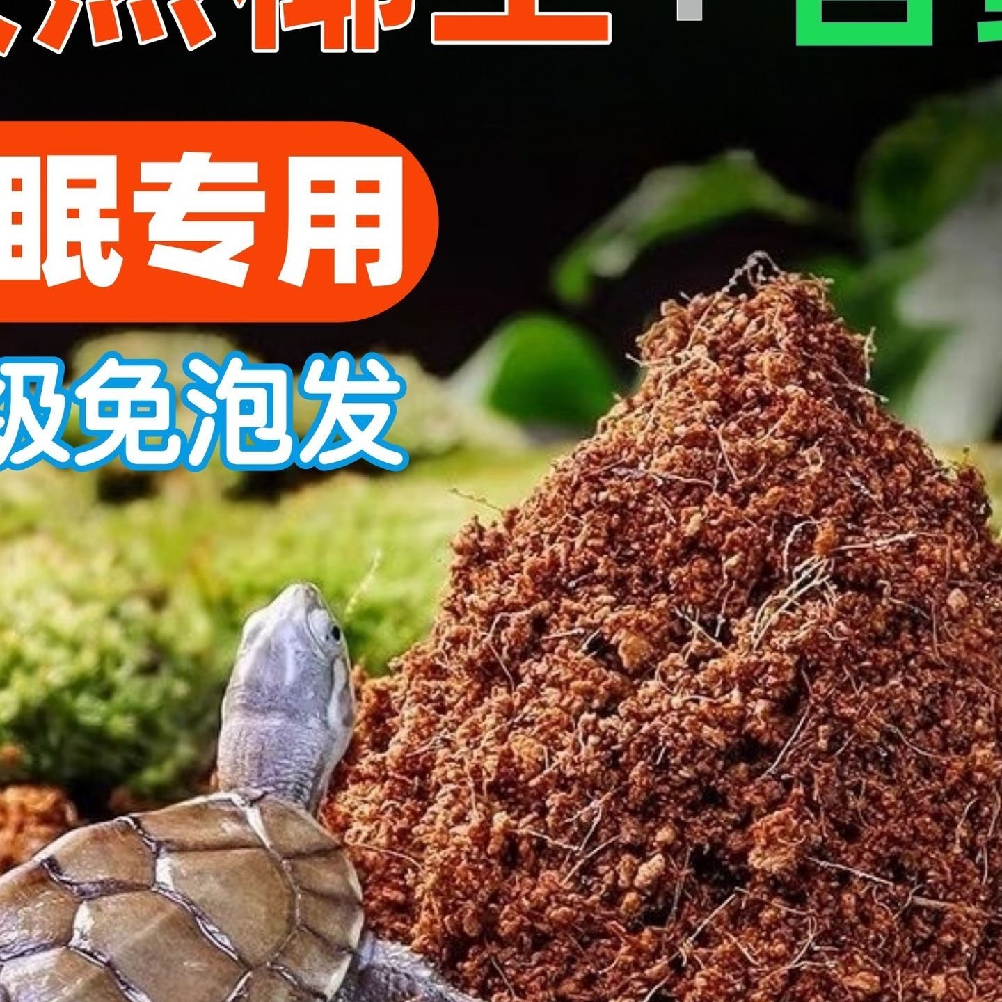 乌龟冬眠椰土寄居蟹昆虫蜗牛蜘蛛爬宠垫料保温箱饲养盒乌龟缸