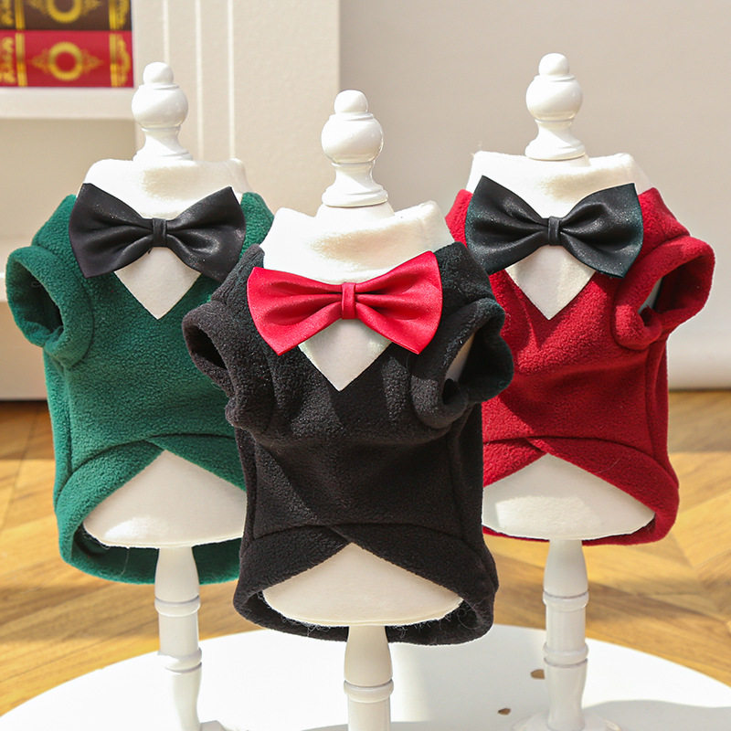秋冬新品狗狗服饰猫咪宠物猫衣服狗用品跨境西装礼服泰迪法斗