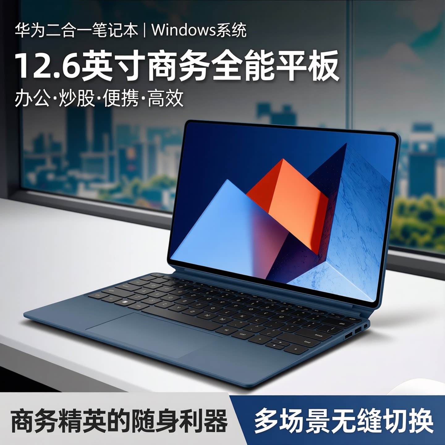 12.6寸华为windows便携商务笔记本平板电脑二合一学习办公炒股pad