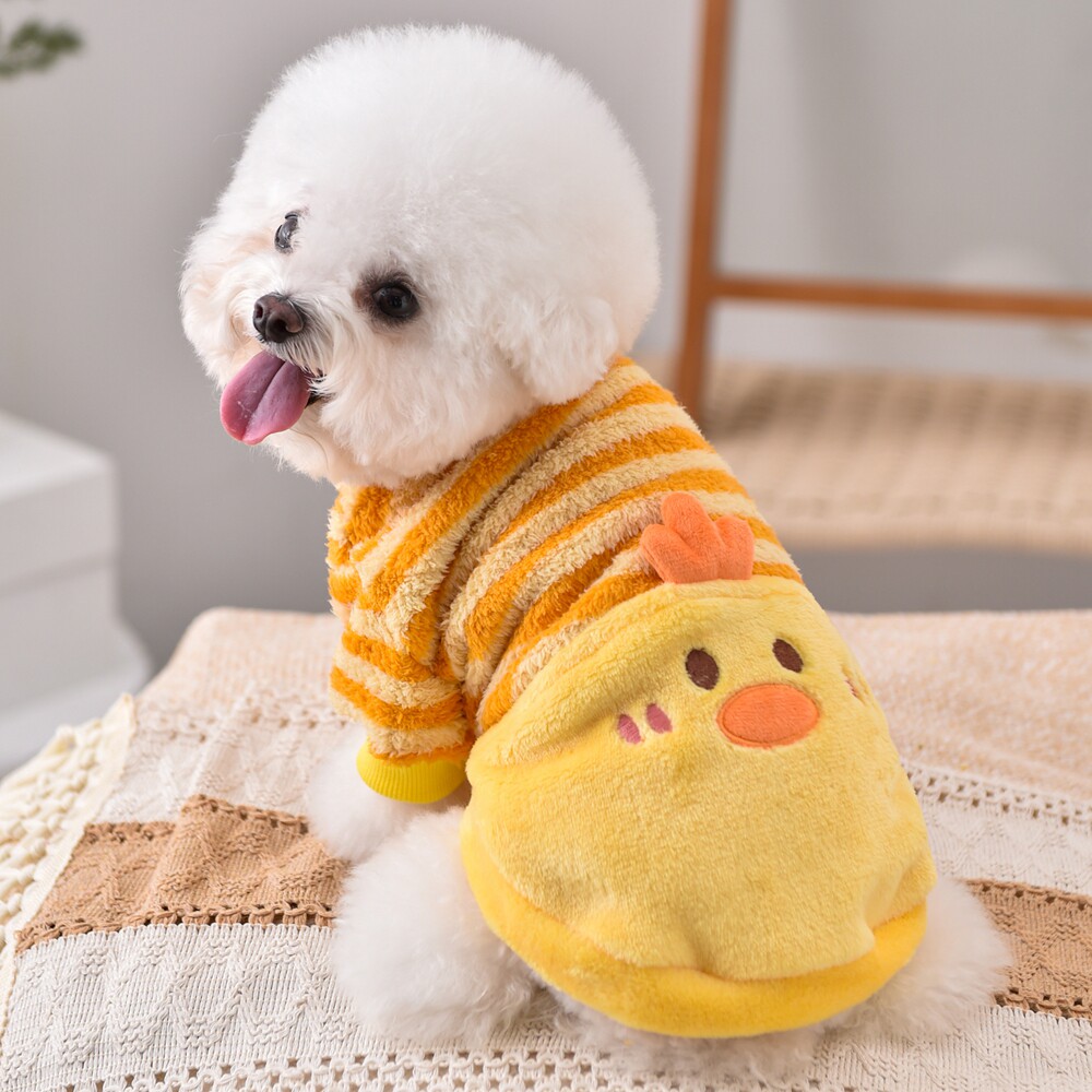 狗狗秋冬装条纹小鸡变身装宠物猫咪保暖衣服泰迪柯基法斗中小型犬