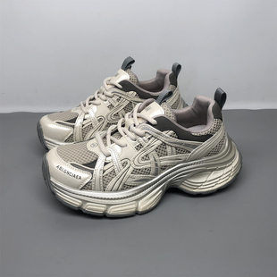 2025新款 跑步鞋 秋季 女百搭休闲运动鞋 厚底老爹鞋 品牌撤柜真皮女鞋