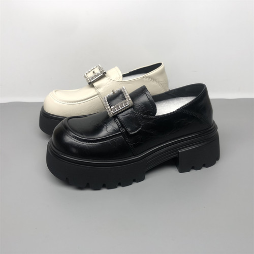 专柜撤柜厚底真皮乐福鞋