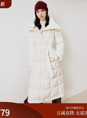 firststation时尚可拆卸帽宽松中长款保暖羽绒服女25冬新款Y226A