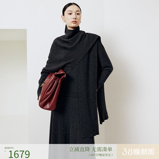 firststation时尚高领披肩款宽松套头针织毛衣女25秋新款9561A