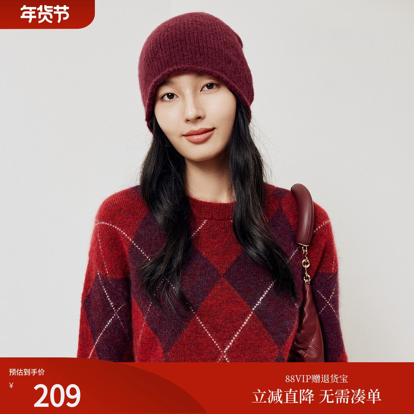 firststation时髦自然卷边罗纹加厚针织毛线帽女25秋新款ZH23A,服饰配件/皮带/帽子/围巾,帽子,淘宝优惠券,粉丝福利购,淘宝优惠卷