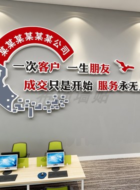 励志标语墙贴办公室墙面装饰公司企业文化墙销售门店创意立体墙贴