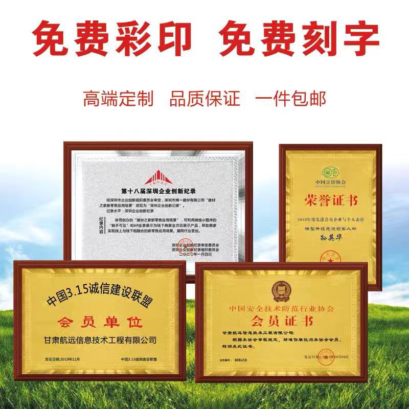 金箔奖牌授权牌荣誉牌匾木托定制定做订制木质高端商会牌奖杯制作