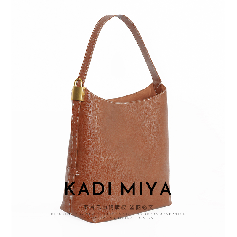 KADIMIYA【HOBO】法式福宝头层牛皮大容量高级感通勤手提托特包