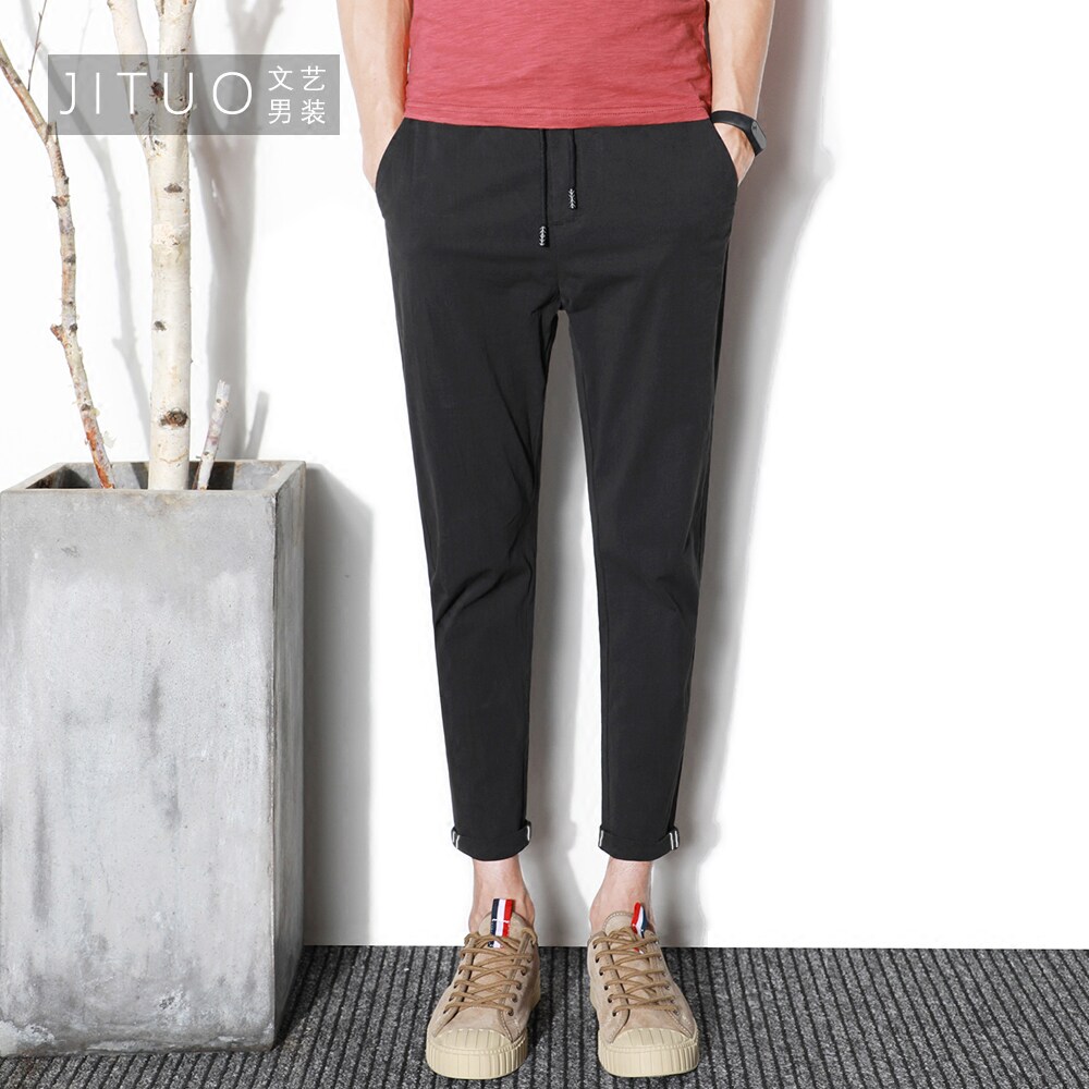 summer Thin section Casual pants Korean Edition man Ninth pants Youth Self cultivation Frenum Elastic Pencil Pants Stretch pantsin the Men's clothing, Casual pants  category - from Buy2taobao.com to provide professional Taobao agent buy service
