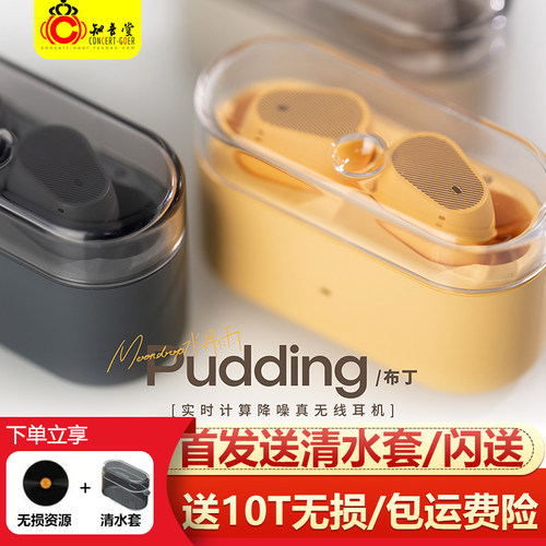 水月雨布丁蓝牙耳机tws真无线