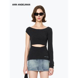 针织衫 ANN T恤女不规则小众设计感单肩长袖 长袖 ANDELMAN官方直营