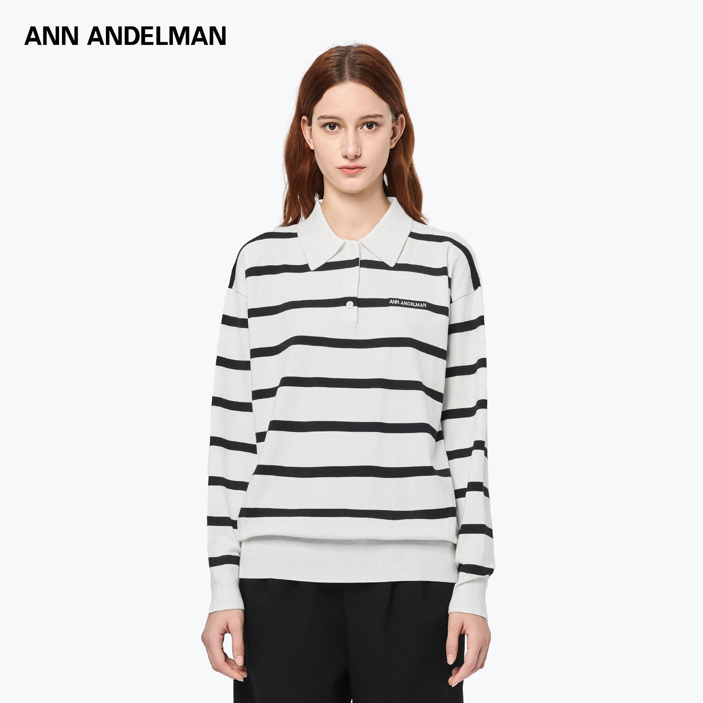 ANNDELM官方翻领长袖条