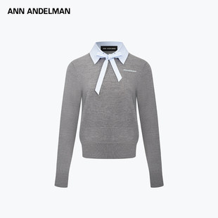 领假两件套头针织衫 ANN 衬衫 新款 休闲通勤实用上衣 ANDELMAN26春季