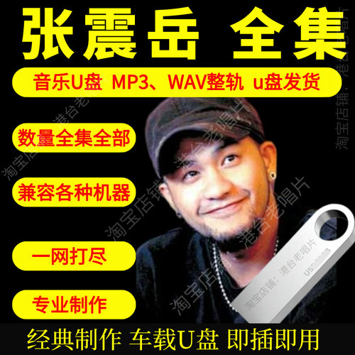 张震岳车载音乐U盘出道至今全集专辑高品质MP3经典老歌真无损音质